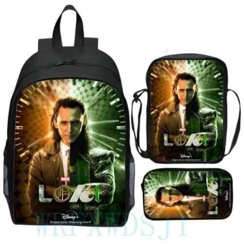 Disney Loki Marvel Backpack High-Capacity The Avengers Thor Super Hero Bag Boy Girl Children Schoolbag Handbag Birthday Gifts