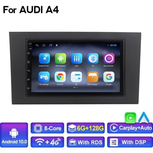 DSP 6+128G Android 10 4G LTE Car Auto Radio Multimedia Car GPS Navigation For Audi A4 B6 2000-2009 Stereo Unit Carplay WIFI RDS