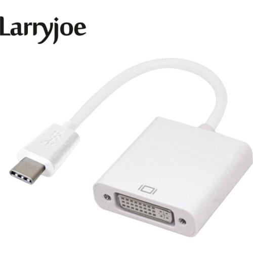 Larryjoe USB 3.1 USB Type C to DVI Converter Adapter Cable for Apple /Macbook/ Chromebook Pixel/Dell XPS 13/Yoga 900/Lumia 950