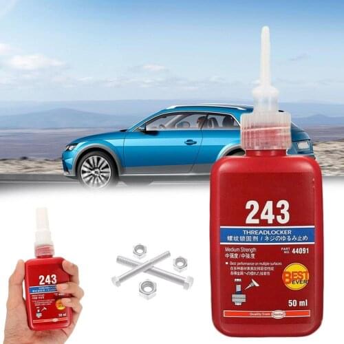 50ml 243 Glue Threadlocker Anaerobic Anti-corrosion Medium Strength Wire Adhesive Lock Thread Screw Sealing Paste Repair Sealant