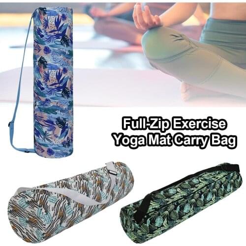 Full-Zip Exercise Yoga Mat Carry Bag Waterproof Zipper Yoga Mat Carrying Bag Women Men Portable Carry Bag with Storage Pocket