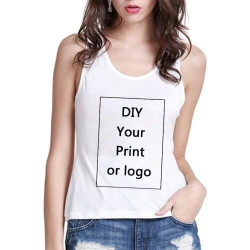 Summer Women Tank Tops Custom logo pattern Printing Vest Casual White Tops Your Love Diy All Graphics Clothes Tee sleeveless Top