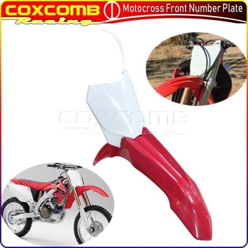 Motorcycle Enduro Off Road Front Fender Front Number Plate Mudguard Name Plates For Honda CRF450R 2013-2016 CRF250R 2014-2017