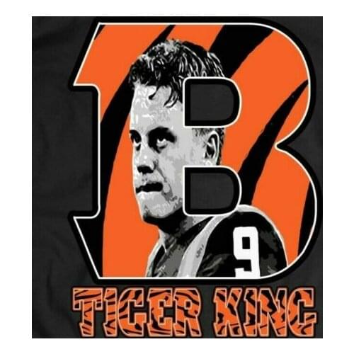 Tiger King Of Cincinnati Joe Burrow Who Dey Nation Mens Football Shirt