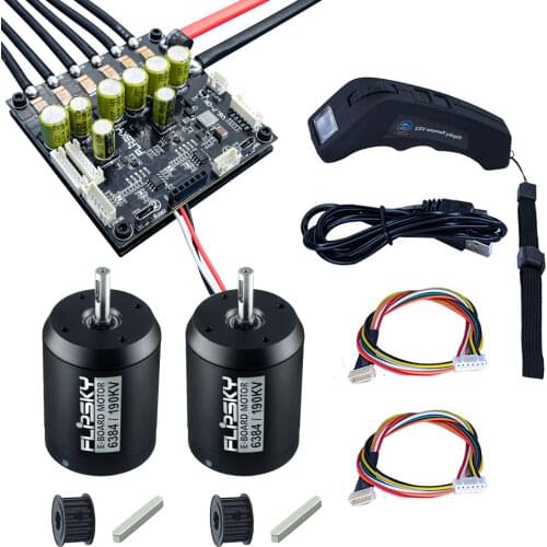 Group D8 Electric Skateboard Kit (Includes Dual FSESC6.6 Plus BLDC 6384 Motors VX2 Remote Control Colorful Sreen)