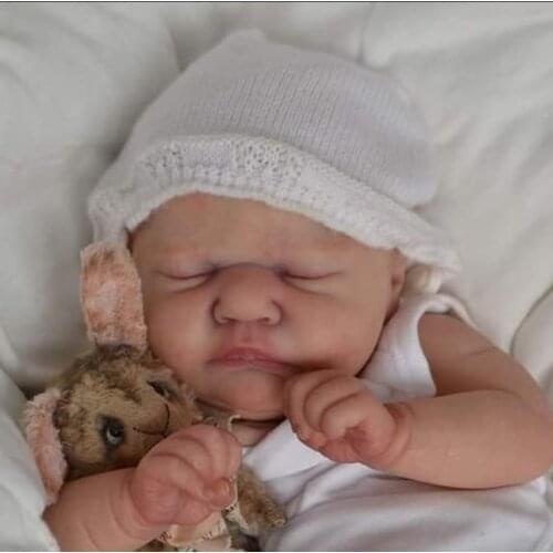 Reborn Doll Kits 18inch Realistic Baby Romilly Unpainted Unfinished Kit Reborn Diy Reborn Baby Dolls Toys for Children Girls Toy