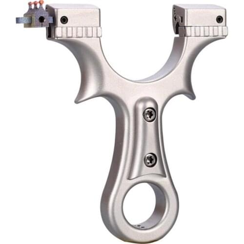 Professional Outdoor New Hunting Precision Titanium Alloy Flat Skin Slingshot Portable High-power Catapult 2021