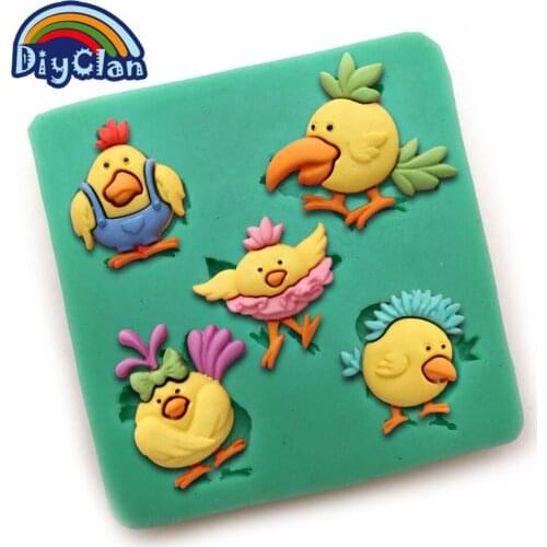 Birds silicone clay molds cake decorating tools Easter The Turkey fondant mold chocolate resin mold cake tools kitchen F0230XJ35