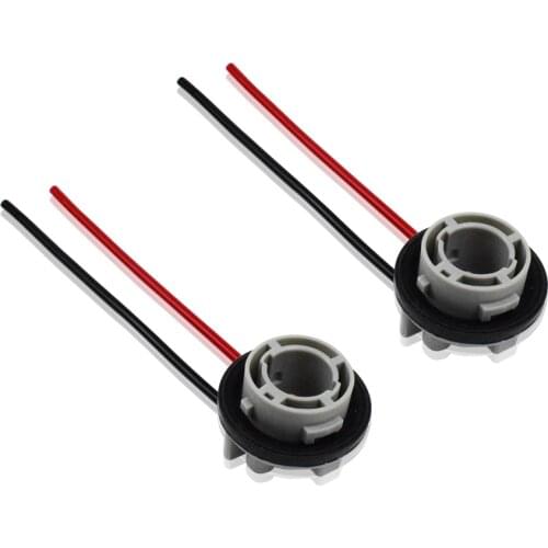 2Pcs P21W Socket High Temperature Resistant Plastic 1156 BA15S Wiring Female Connector Base Apapter Cable Plug Car Brake Light