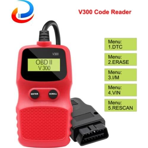 V300 Code Reader OBDII OBD Automotivo Code Readers Scan Tool OBD OBD2 Car Diagnostic Auto Tool obd 2 Scanner VS ELM 327 V1.5