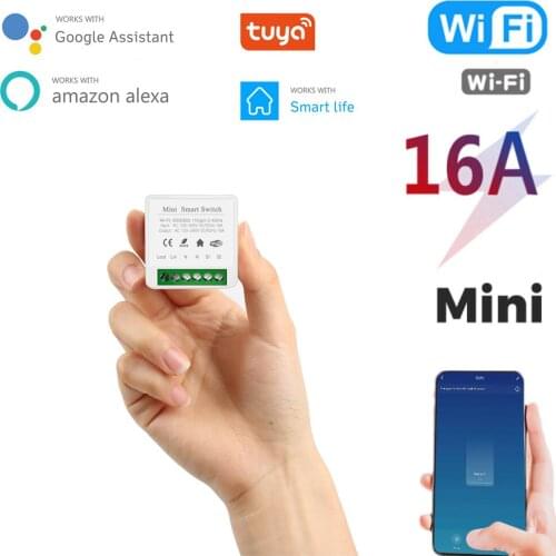 MINI Wifi Smart Switch Timer Wireless Switches 16A/10A Compatible With Tuya Alexa Google Home Smart Home Automation Module TSLM1