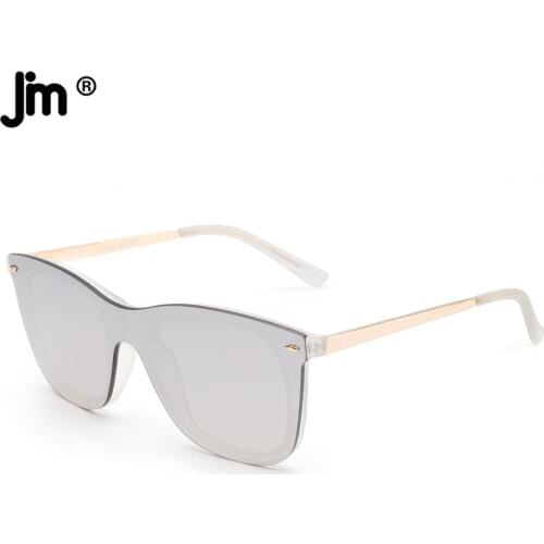 Vintage One-piece Mirror Shield Sunglasses Women Men Rimless Mask Brand Designer Driving Shades UV400