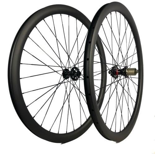 Gravel bike carbon wheel 29mm width 30mm depth disc brake bicycle wheelset cyclocross novatec D411/D412 DT 350s 240s QR/axle hub