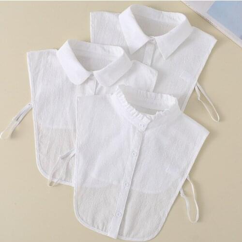Unisex Stand Fake Collas Women White Lapel Flase Collars for Mens Detachable Collar Female Sweater Half Blouse Tops Faux Col
