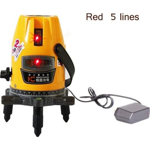 1PC GP-QDX(235) Infrared Laser level meter 360 degree laser level 10 m / 1 mm Accuracy 220 v Red 5 lines Laser levels