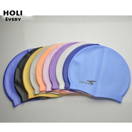 1pc Swimming Cap Swim Silicone Hats Solid Color Water-proof 100% Caps Brand New Adult Men Women Children High Quality