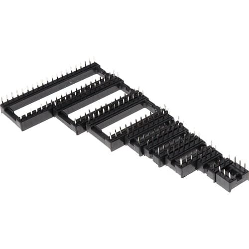 100 Pieces IC Sockets Low Profile DIP 6Pin 8P 14P 16P 18P 24P 28P 40Pin