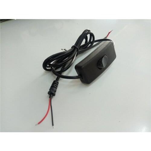 2 pcs 1.2 m In Line Switch 2.5 A Switching Power Cord Wire Line with Switch for LED Light Lamp Control Switch Cable Tin Plated