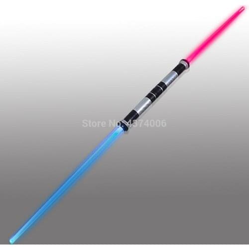 2Pcs Toy Swords Dual LightSabers RGB Color with Light and Sound
