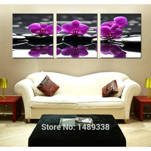 3 Piece Canvas Wall Art Modern Flowers Canvas Paintings Dinning Room Decorative Pictures HD Prints With Framed F-213