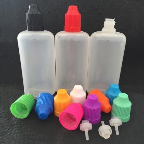 400pcs 120ml Empty PE Plastic Dropper Bottles With Childproof Caps and Long thin tips E liquid bottle For Eliquid Nail Gel