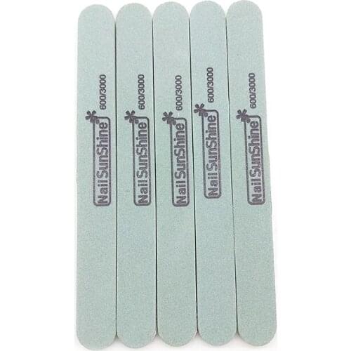 5pcs Nail Buffer Form File For UV Gel 600/3000 Nail File Green White Buffer Block Polish Manicure Pedicure Sanding Nail Art Tool