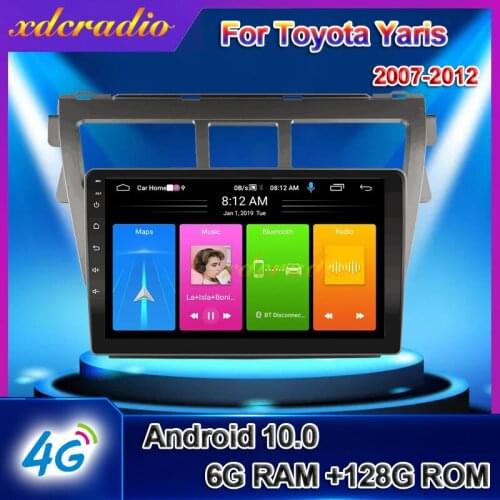 Xdcradio 9 Inch Android 10.0 DSP Car Radio Multimedia Video Player For Toyota VIOS Yaris GPS Navigation autoradio 2007-2012