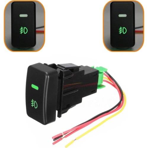 Car Fog Light 5-Pin LED On-Off Button Switch With Wire For Honda Civic Accord CRV Auto Car Push Button Switch Repair Replace