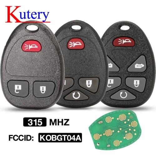 Kutery FCCID:KOBGT04A 315MHZ Remote Car Key 3/6 BTN For Chevrolet HHR Uplander Pontiac Montana SV6 Saturn Relay Buick Terraza