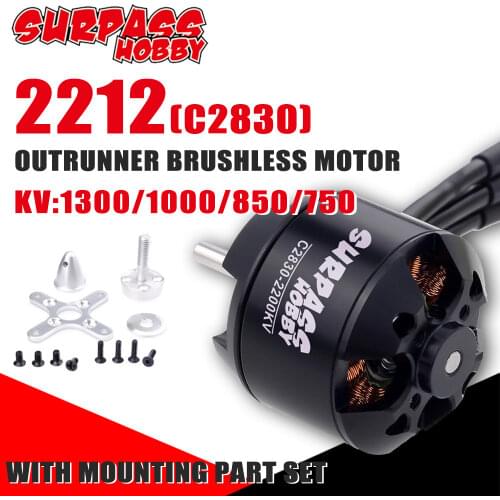 Surpass Hobby 2212 Brushless Motor 14Poles 750KV 850KV 1000KV 1300kv C2830 for Rc Airplane Quadcopter FPV Fixed-wing Motor