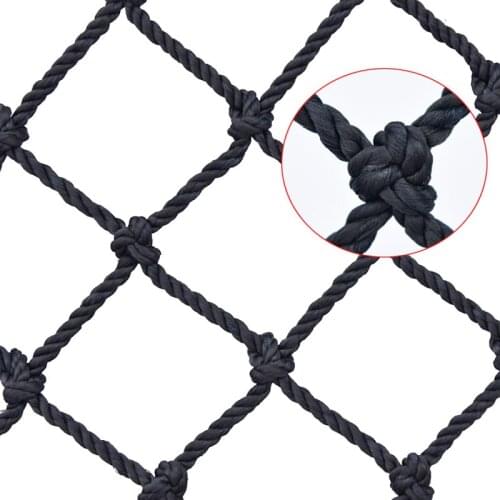 Black Heavy Duty Safety Nets,Childrens Safety Nylon Net,Balcony Stair Anti-Fall Net Decoration Net Mesh Golf Course Sports Net