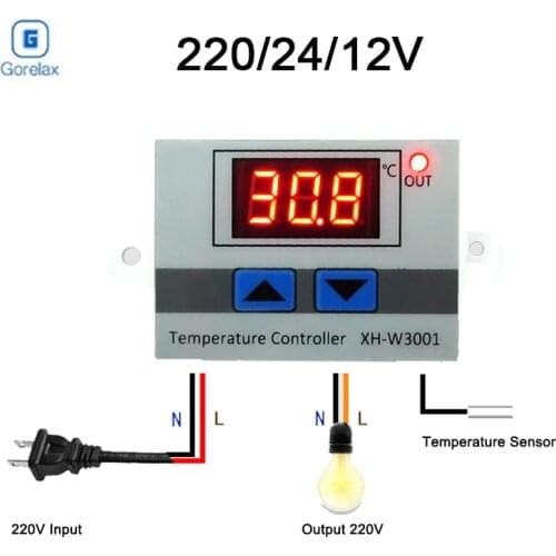 Digital Thermostat Temperature Regulator Controller 12V 24V 110V 220V Thermoregulator, Thermostat Incubator Termometro XH-W3001