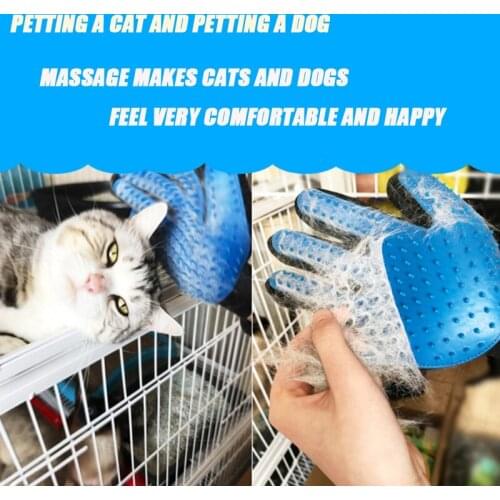 Double-sided cat and dog bathing gloves Cats and dogs with bathing massage 259-pin gloves to remove floating hair cleaning comb
