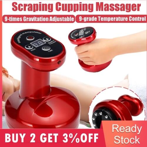 Electric Vacuum Cupping Body Massager Detox Guasha Electric Cupping Apparatus Vacuum Suction Scraping Device Intensity 2-9 Level