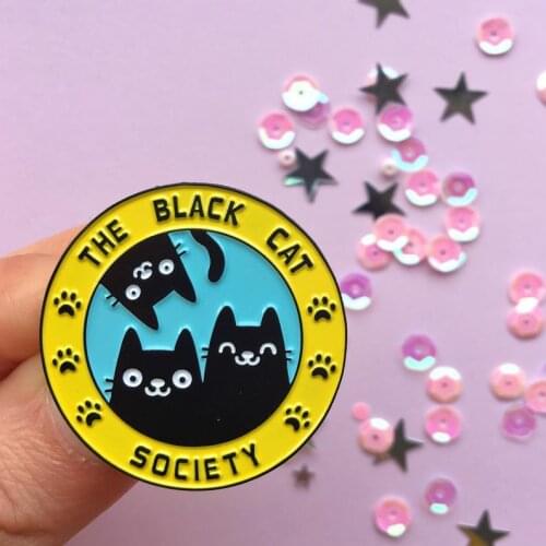 Black Cats Enamel Pin