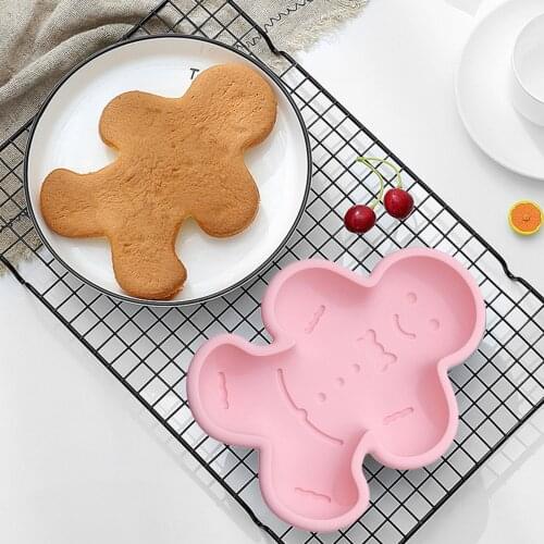 Easter Theme Cake Molds Gingerbread Man Vicugna Pacos Big-eared Rabbit Dinosaur Silicone Fondant Mold For Make Cake Bread Mousse