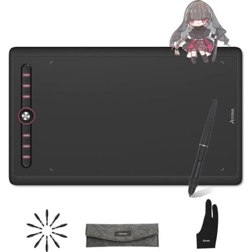 Artisul M0610 Pro Battery-free Digital Graphic Pen Tablet for Drawing & Playing OSU with 8 Express Keys and a Dial Funtion Key