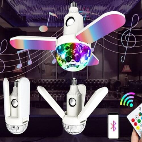 E27 interface remote control colorful lights bluetooth music speaker mobile phone wireless audio play sound magic ball lighting