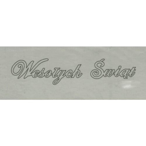 Polish Wesolych Swiat Metal Cutting Dies Stencils for DIY Scrapbooking Decorative Crafts Embossing Paper Cards Making New 2018