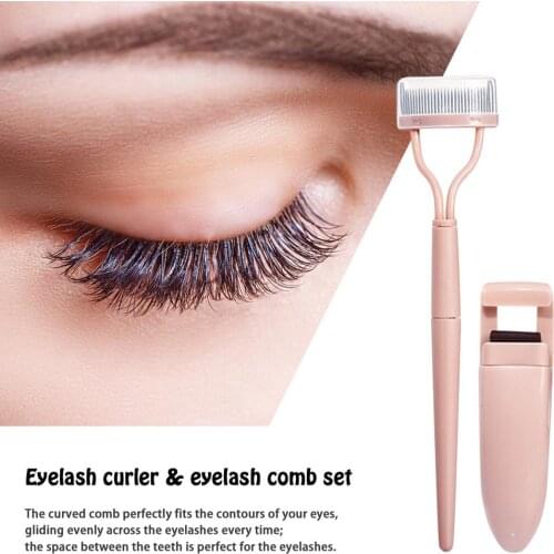 Makeup Mascara Guide Applicator Portable Eyelashes Comb Separator Brush Curler Tool Eyelash Metal Comb Curling Makeup Brushes