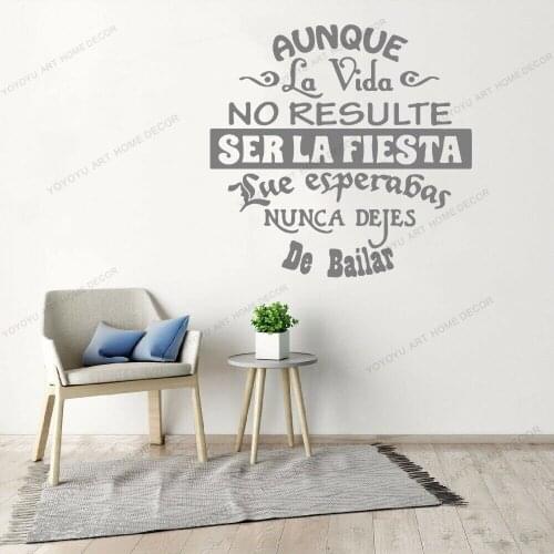 NEW Spanish Arrive Sentences Wall Stickers Decal Quote Room Decoration Wall Decals Sticker Vinyl Wallpaper Poster Mural cx2055