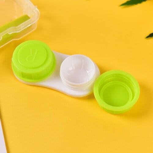 New Plastic Contact Lens Case Travel Kit Random Color Easy Take Container Holder Fashion Best Transparent Pocket