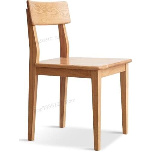 Pure Solid Wood Dining Chair Oak Chair Modern Minimalist Backrest Chair Environmentally Friendly Desk Chair Dining Room Furnitur