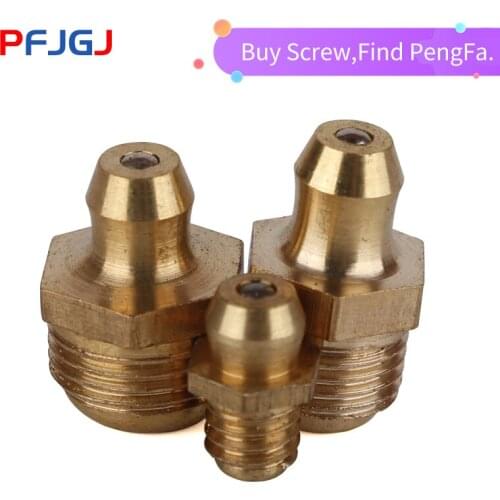 Peng Fa Brass Material of GB1152 Brass Straight Oil Nozzle Oil Injection Nozzle Wheel Chain Lubricating Oil Nozzle