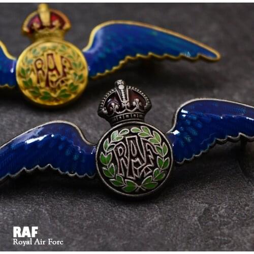 RAF British Empire Great Britain Royal Air Force Pilot Military Badge Metal Brass For Officer Cap Decoration Brooch Pin