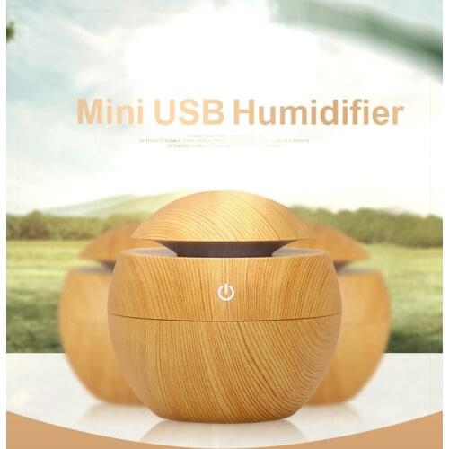 Essential Oil Diffuser Mini Wooden Aromatherapy Humidifiers Aroma Air Purifier Ultrasonic Mist Maker For Office Bedroom