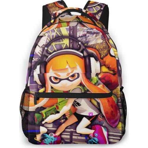 Splatoon Backpack for Girls Boys Travel RucksackBackpacks for Teenage school bag