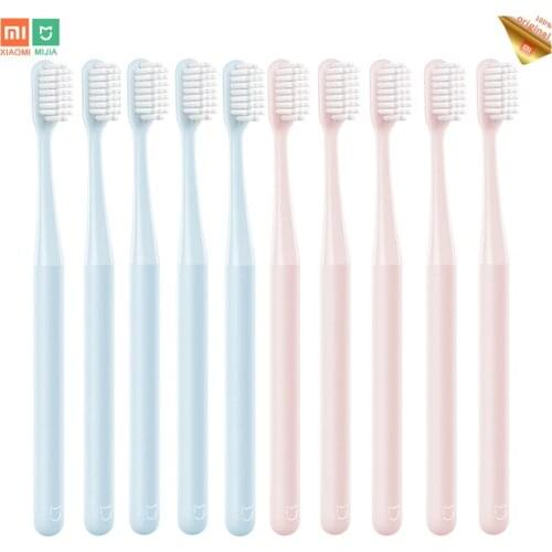 10pc/5pc Original Xiaomi Mijia Toothbrush Brush Imported Ultra-fine Soft Hair Care Teeth Oral Clean Couple Mi Toothbrushes
