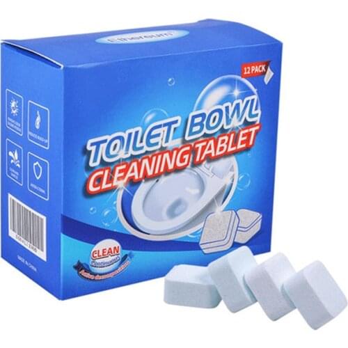 12Pcs/Pack Toilet Cleaning Tablet Effervescent Toilet Cleaner Bleaching Deodorize Cleaner Bathroom Deodorizer