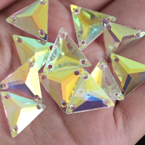 16mm Clear Crystal AB sew on rhinestones mix Shape Flatback Sew on crystals DIY Clothing Wedding Dress Garments